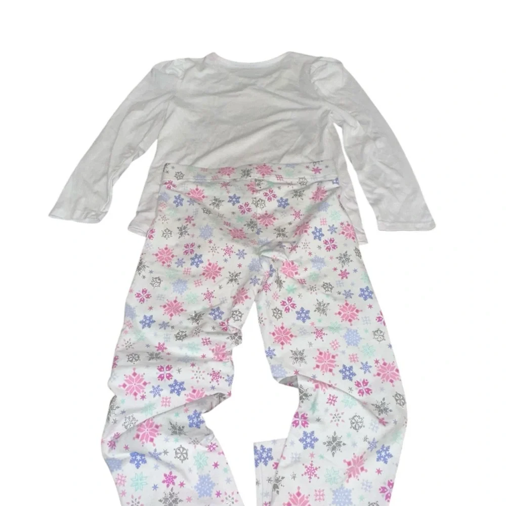 Cynthia Rowley girls 7/8 size White Gingerbread Pajama 2-Piece‎ set